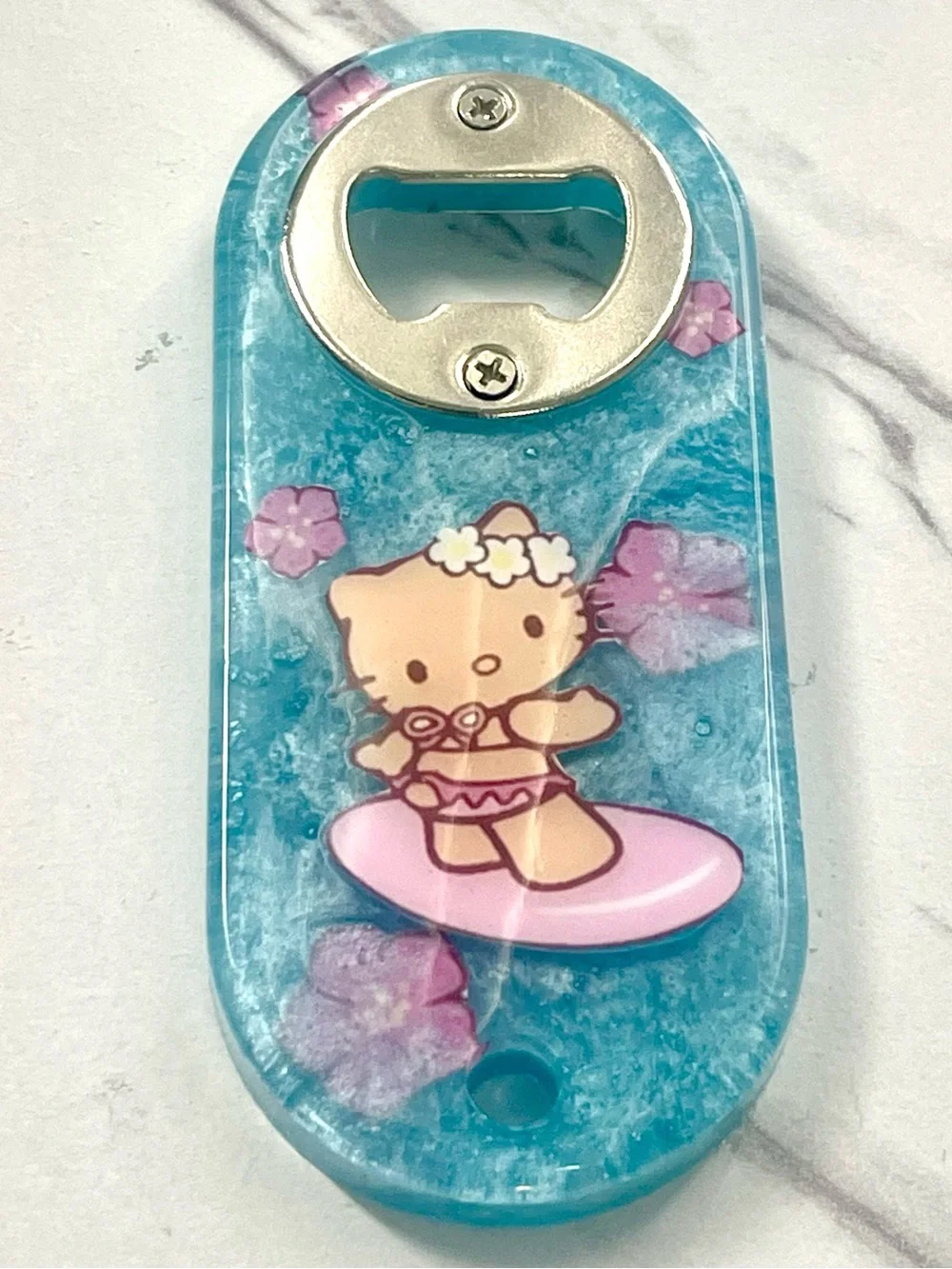 Kawaii Hawaii Hello Kitty Bottle Opener | Unique Tropical Collectible